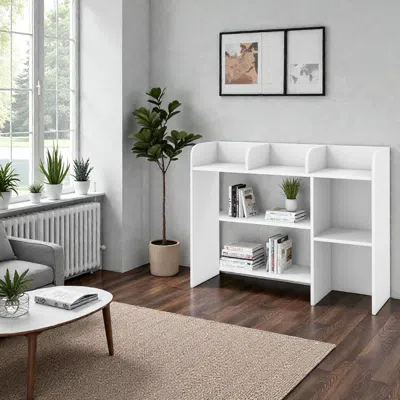 Hivvago Space-saving 3-layer Desk Shelf Organizer With Open Display Design In White