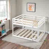 Hivvago Space-saving Full Over Full Bed Frame Featuring Low Height Structure In White