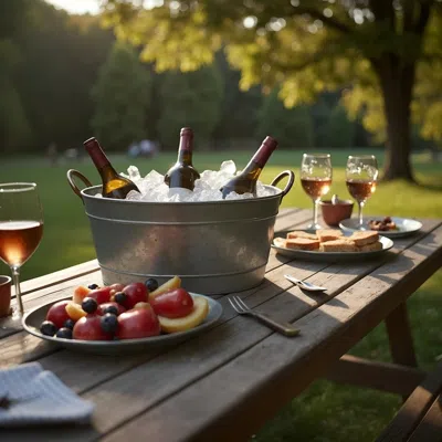 Hivvago Spacious Galvanized Beverage Tub With Handles, Gray In Silver