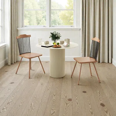 Hivvago Spindle Back Dining Chair With Ergonomic Seat Design - Set Of 2 In Brown