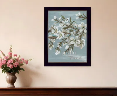 Hivvago Spring Be Still Black Framed Print Wall Art In Multi