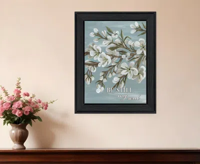 Hivvago Spring Be Still Black Framed Print Wall Art