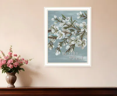 Hivvago Spring Be Still White Framed Print Wall Art