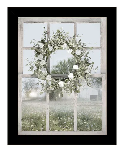 Hivvago Spring Farm View Black Framed Print Wall Art In Multi