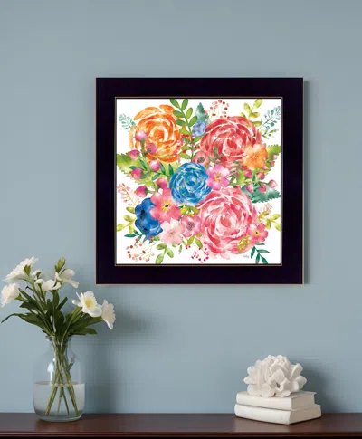Hivvago Spring Floral Black Framed Print Wall Art In Multi