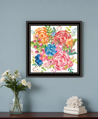 Hivvago Spring Floral Black Framed Print Wall Art In Multi