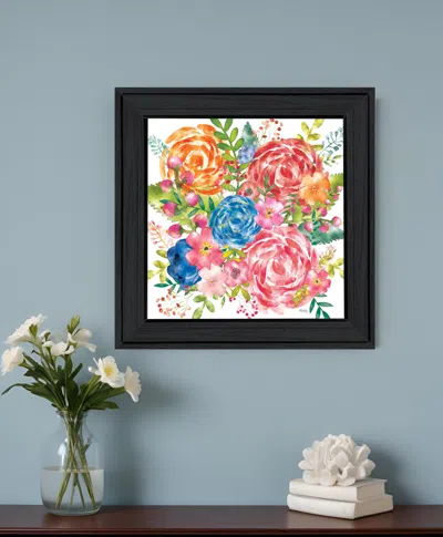 HIVVAGO SPRING FLORAL BLACK FRAMED PRINT WALL ART