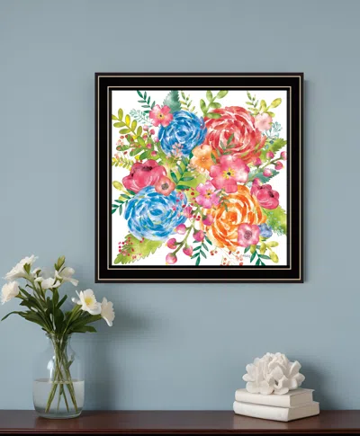 Hivvago Spring Floral Black Framed Print Wall Art In Multi