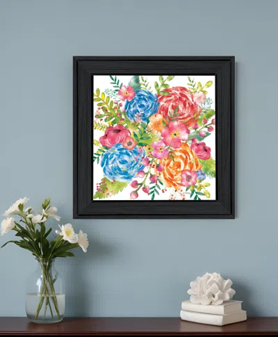 Hivvago Spring Floral Black Framed Print Wall Art In Multi