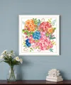 Hivvago Spring Floral White Framed Print Wall Art In Multi