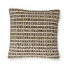 Hivvago Square Accent Throw Pillow, 20 Inch, Handwoven Stripes On Brown Wool In Brown