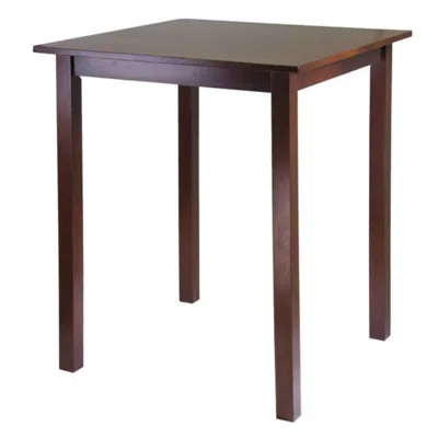 Hivvago Square High Table Walnut In Brown