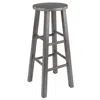 Hivvago Square Leg Bar Stool Rustic Gray