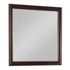 Hivvago Square Molded Wooden Frame Dresser Mirror, Cherry Brown And Silver In Brown