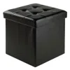 Hivvago Square Storage Ottoman Black
