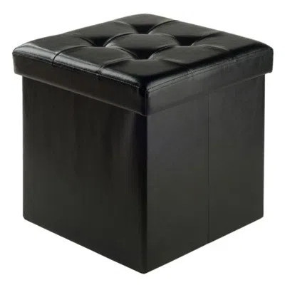 Hivvago Square Storage Ottoman Black