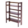 Hivvago 3-pc Storage Shelf With 2 Foldable Fabric Baskets Walnut And Black