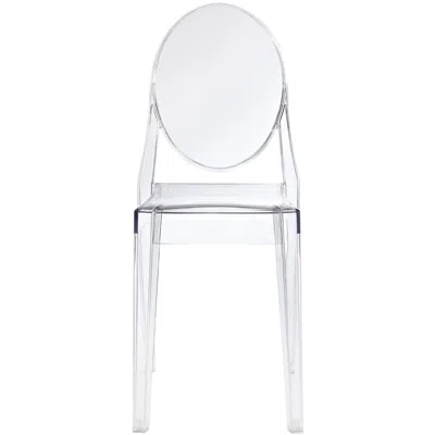 Hivvago Stackable Clear Acrylic Dining Chair For Indoor Or Outdoor Use In Transparent