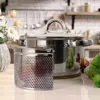 Hivvago Stainless Steel 4-quart Dutch Oven With 3-section Dividers And Lid In Metallic