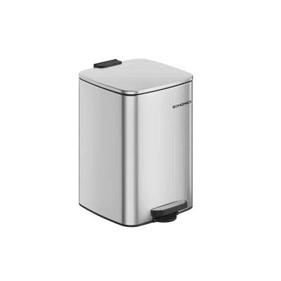 Hivvago Stainless Trash Can 5.2-gallon (20 L) With Inner Bucket In Metallic