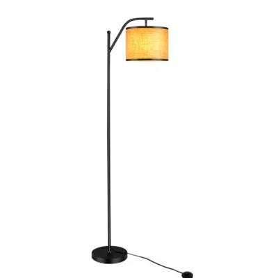Hivvago Standing Floor Lamp With Adjustable Head For Living Room And Bedroom In Yellow