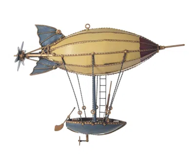 Hivvago Steampunk Airship Metal Model In Brown