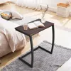 Hivvago Steel Frame C-shaped Sofa Side End Table-coffee