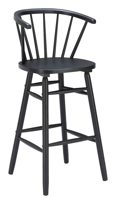 Hivvago Stenger Barstool (set Of 2) Black In Multi