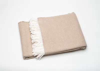 Hivvago Stone Mini Dot Fringed Throw Blanket In Brown