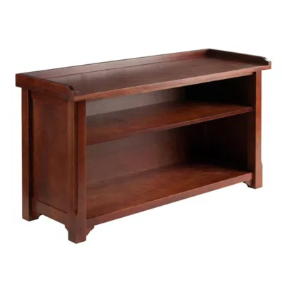 Hivvago Storage Hall Bench Walnut In Brown
