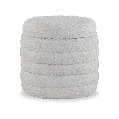 Hivvago Storage Ottoman, 18 Inch, Removable Top, Polyester Upholstery, White