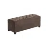 Hivvago Storage Ottoman Bench, Foot Rest With Legs In Gray