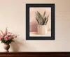 Hivvago Striped Bohemian Plant Black Framed Print Wall Art In Black