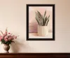Hivvago Striped Bohemian Plant Black Framed Print Wall Art In Black