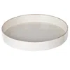 Hivvago Sturdy Wooden Round Tray, White