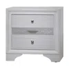Hivvago Stylish 3 Drawers Wood Nightstand By Naima, White In Gray