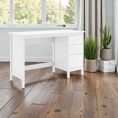 Hivvago Stylish 48" Office Desk With Multiple Drawers For Organized Workspace In White