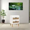 Hivvago Stylish End Table With Woven Rattan Drawer Fronts And Sleek Design In White
