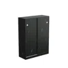 Hivvago Stylish Marble Black Shoe Cabinet With Sliding Door In Black