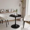 Hivvago Stylish Modern Octagonal Coffee Table With Black Printed Marble Top In Black