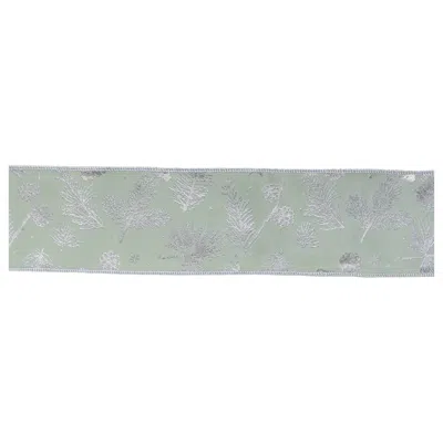 Hivvago Stylish Silver Ribbon 4" X 5 Yds. In Gray
