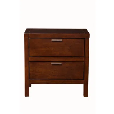 Hivvago Subtle Finish Selectwood Nightstand, Brown
