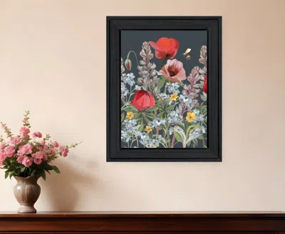 Hivvago Summer Garden Buzz Black Framed Print Wall Art