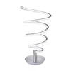 Hivvago Sun 20 Inch Table Lamp, Accent Twisted Modern Design, Led Light Chrome Base In Silver