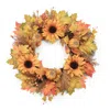 Hivvago Sunflower/pumpkin Wreath 24"d In Multi
