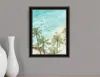 Hivvago Surfing From Afar Black Framed Print Wall Art In Black