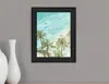 Hivvago Surfing From Afar Black Framed Print Wall Art In Black