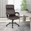 Hivvago Swivel Ergonomic Office Chair Computer Desk Chair With Wheels-brown