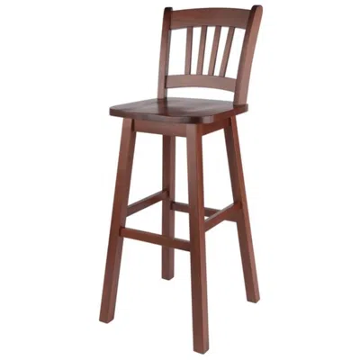 Hivvago Swivel Seat Bar Stool Walnut