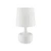Hivvago Table Lamp With Teardrop Metal Base And Fabric Shade, White